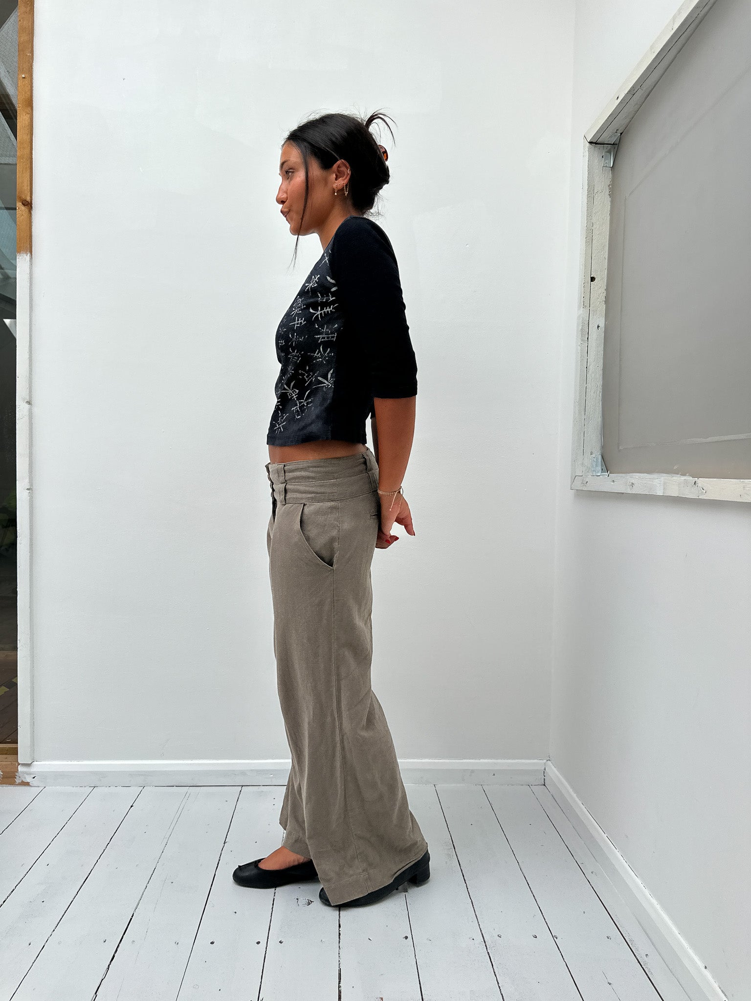 3/4 sleeve top — size S