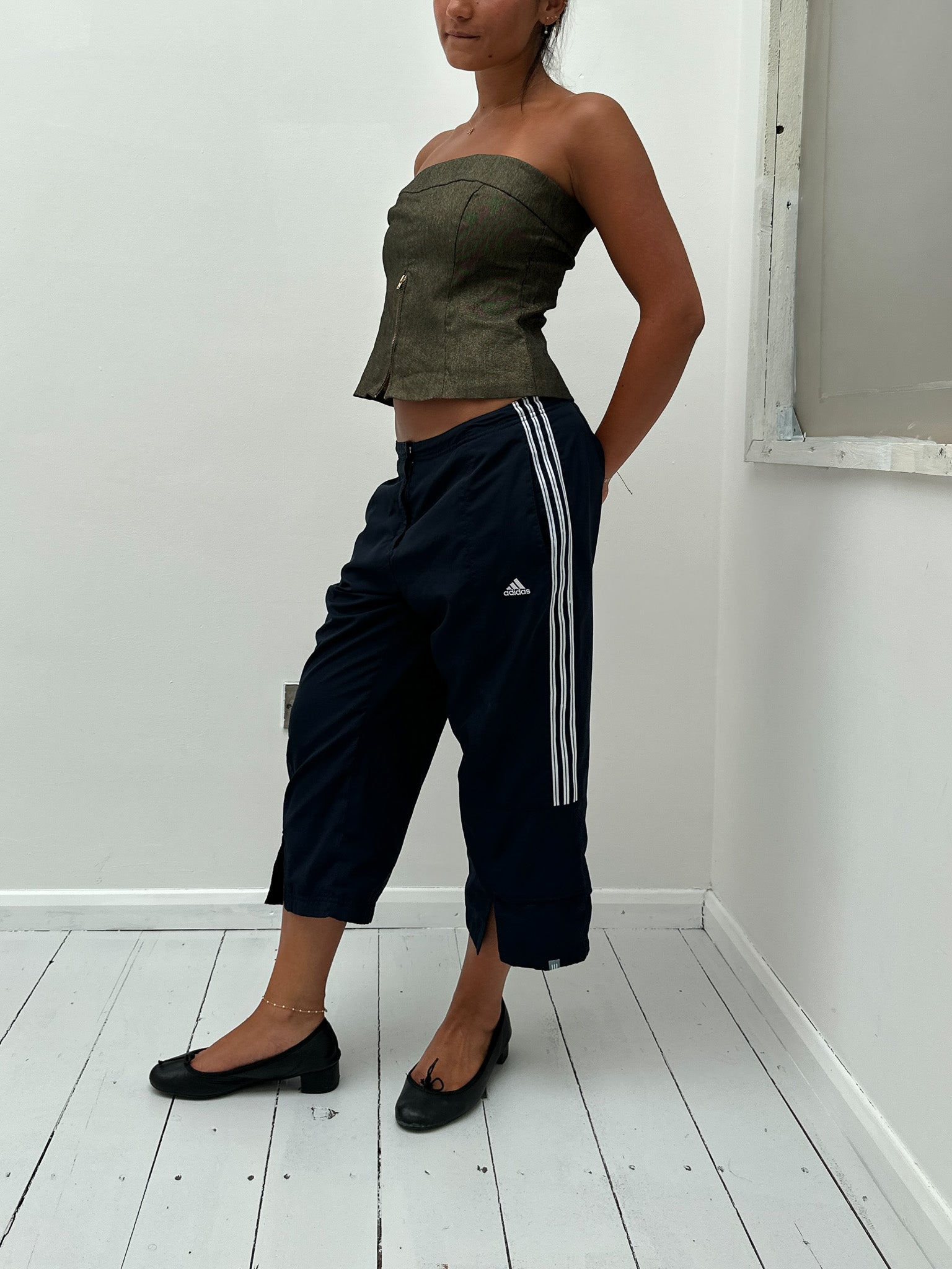denim tube top — size S