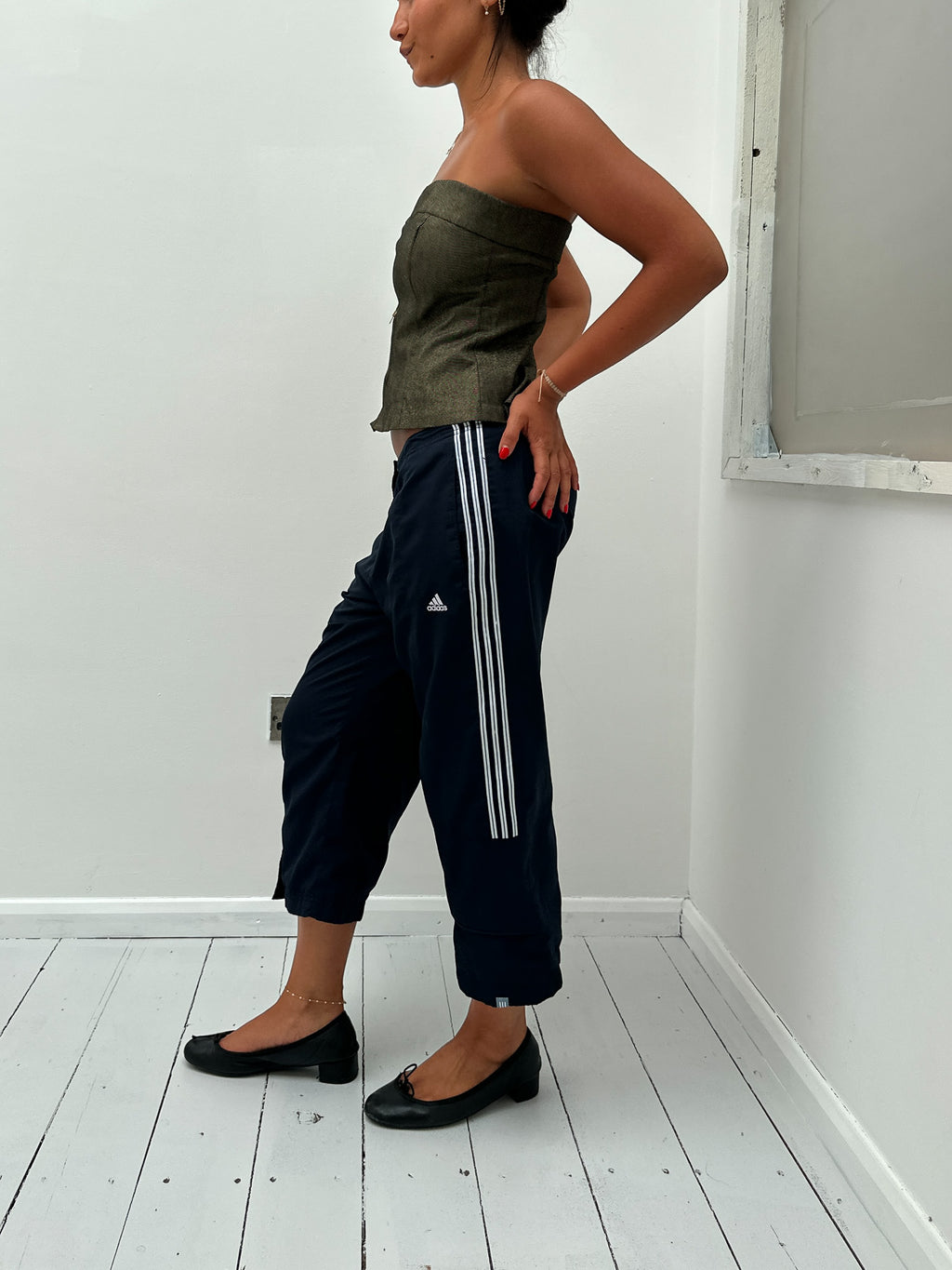 denim tube top — size S