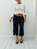crochet knit jumper — size XS