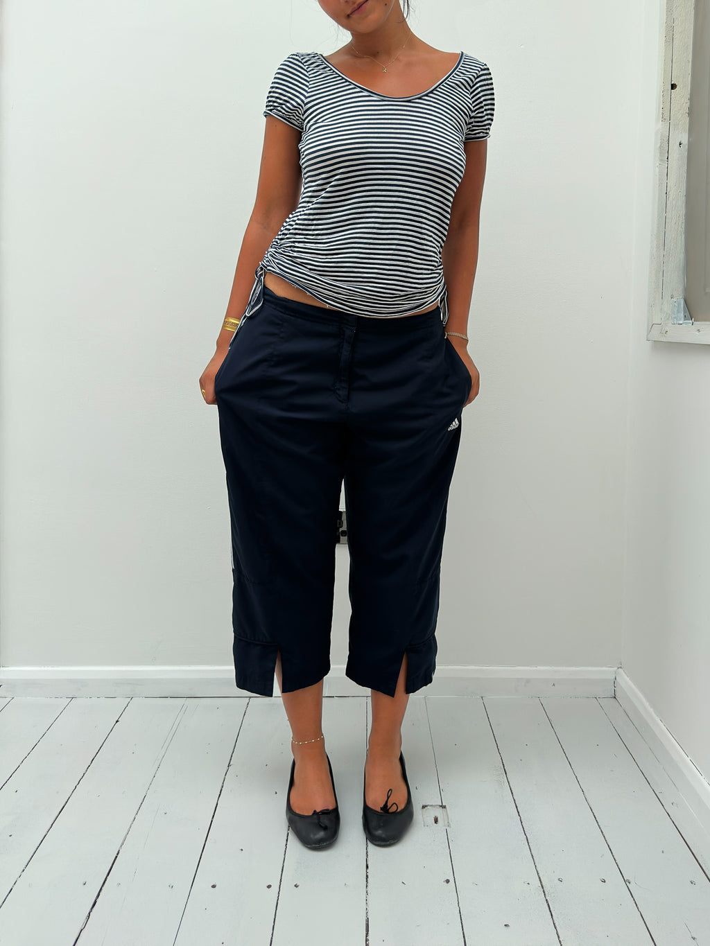 stripe tee — size S/M