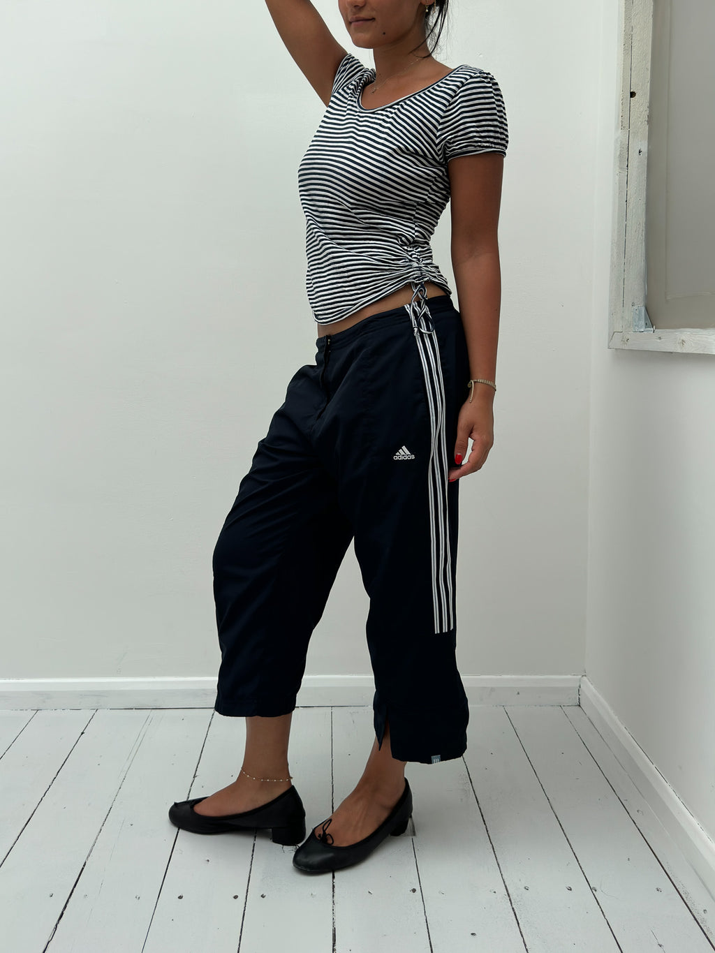 stripe tee — size S/M
