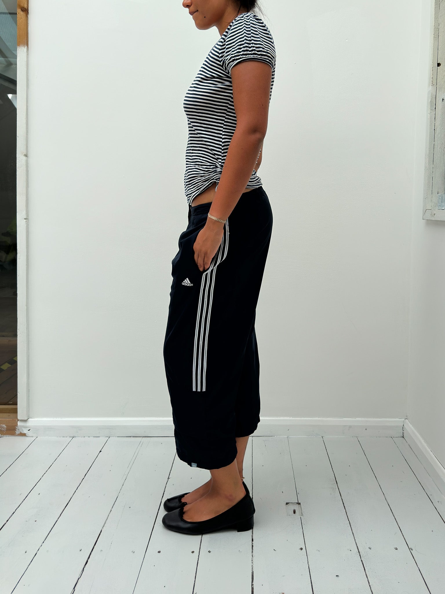 stripe tee — size S/M