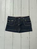 denim mini skirt — size XS