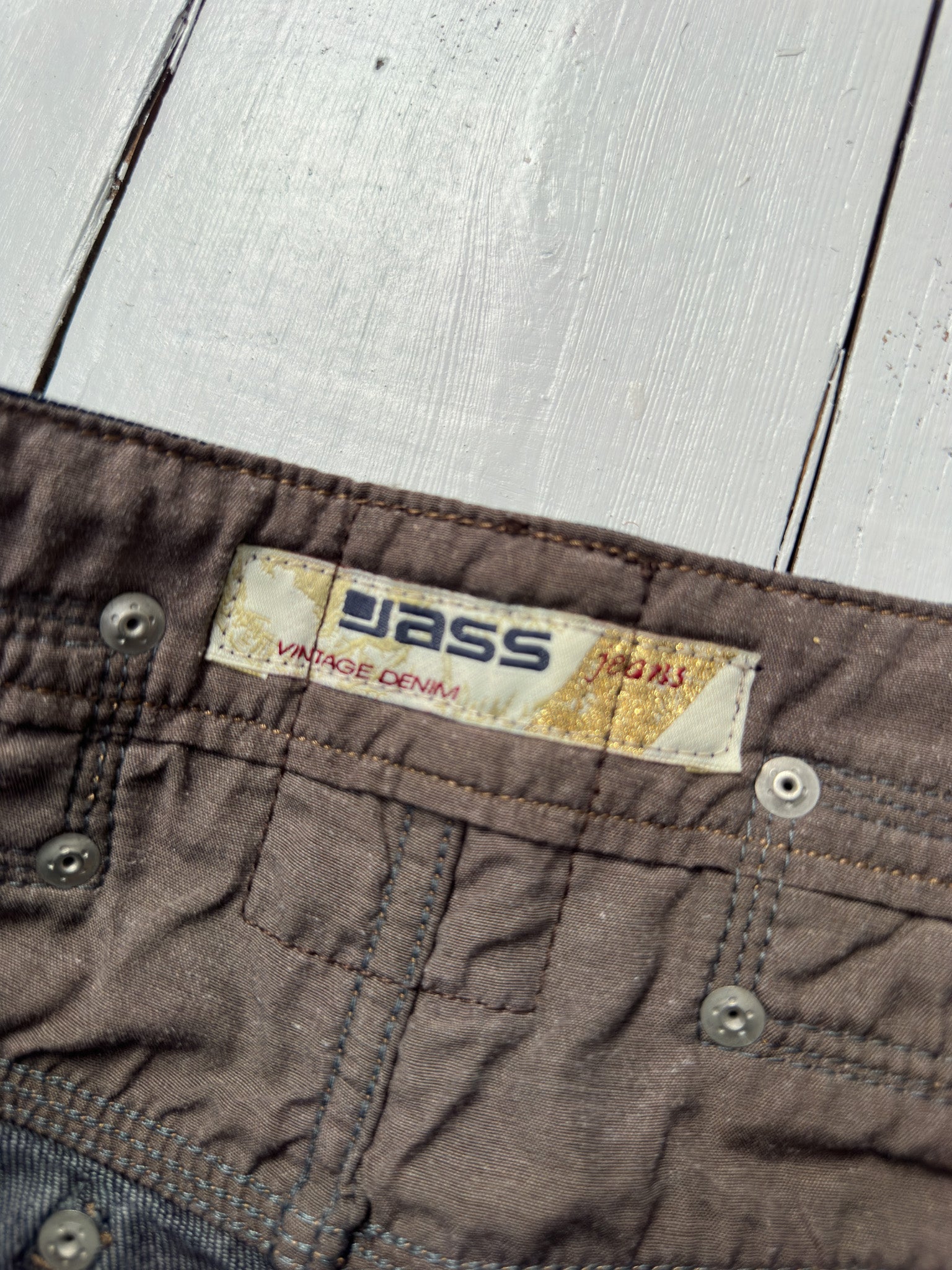 denim mini skirt — size XS