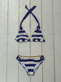 nautical stripe bikini — size XS/S