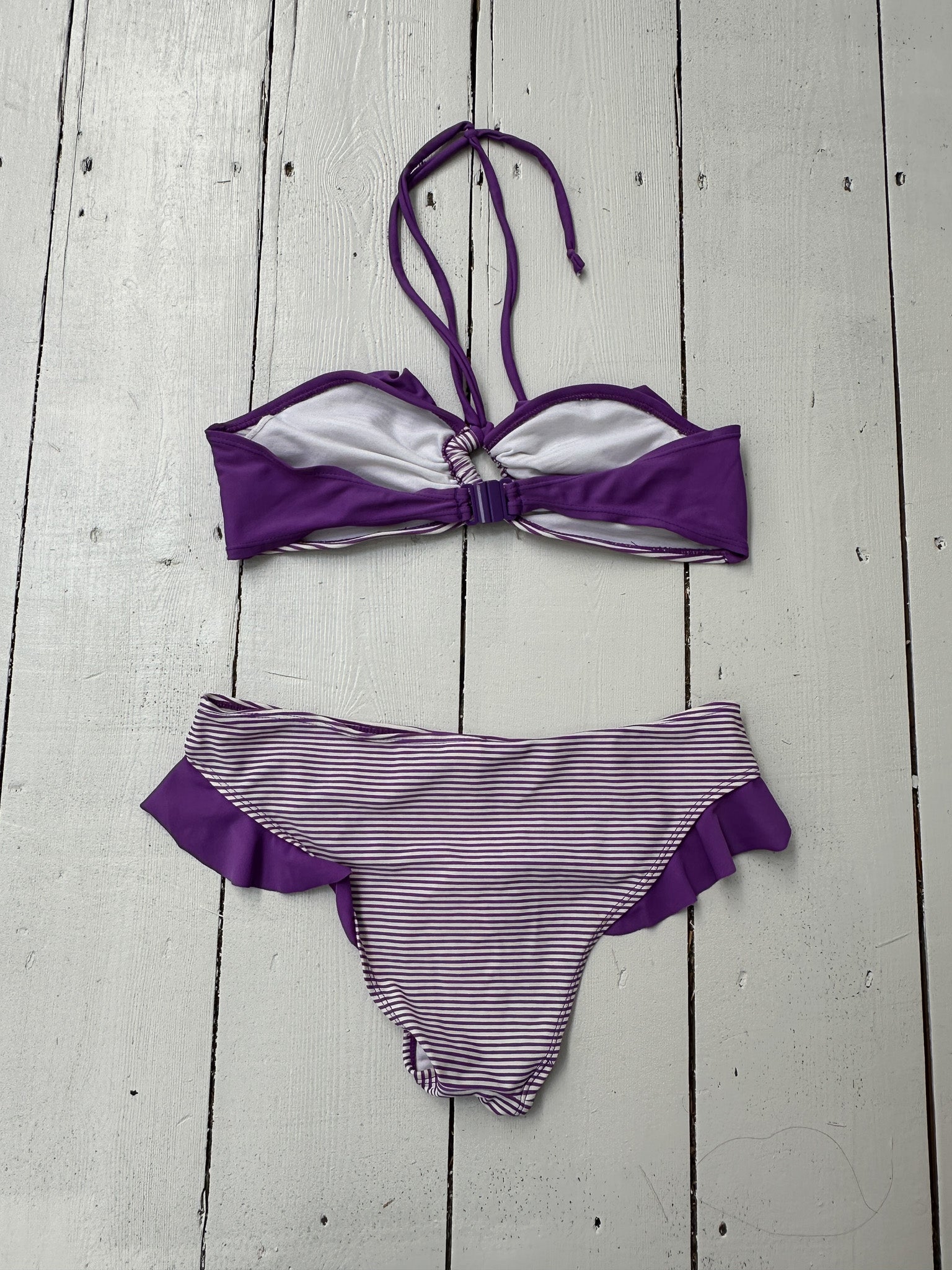 stripe bikini — size S