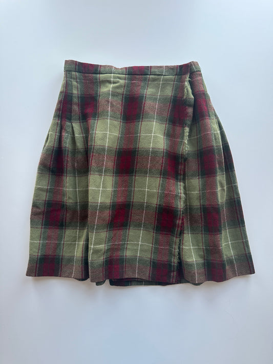 Tartan Wool Skirt • Size XS/S