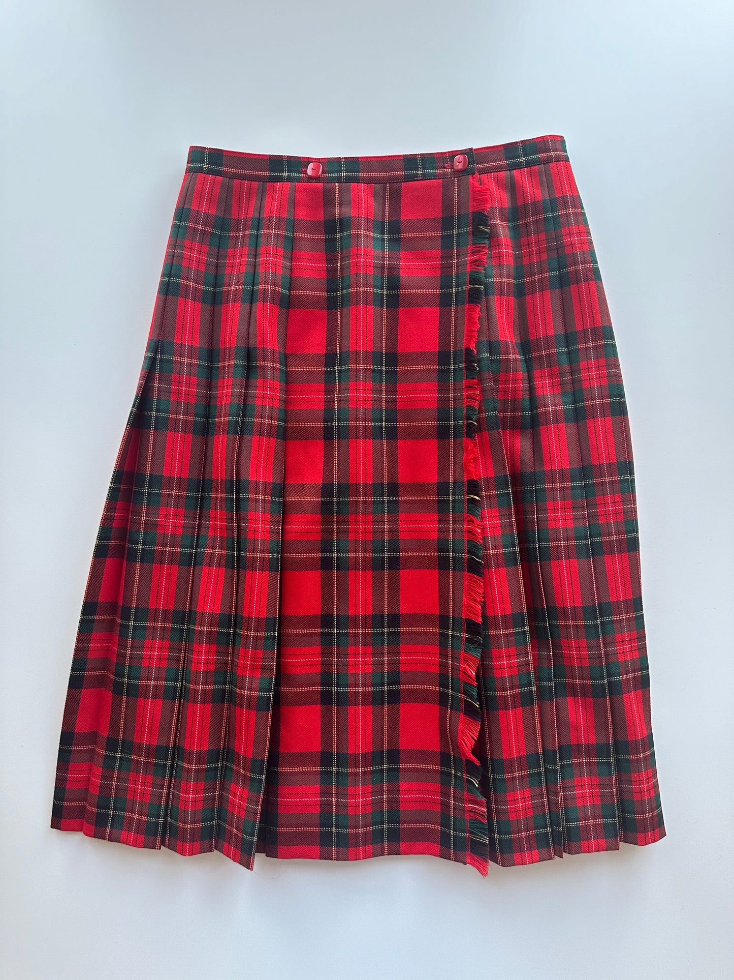 Tartan Wool Skirt • Size S/M