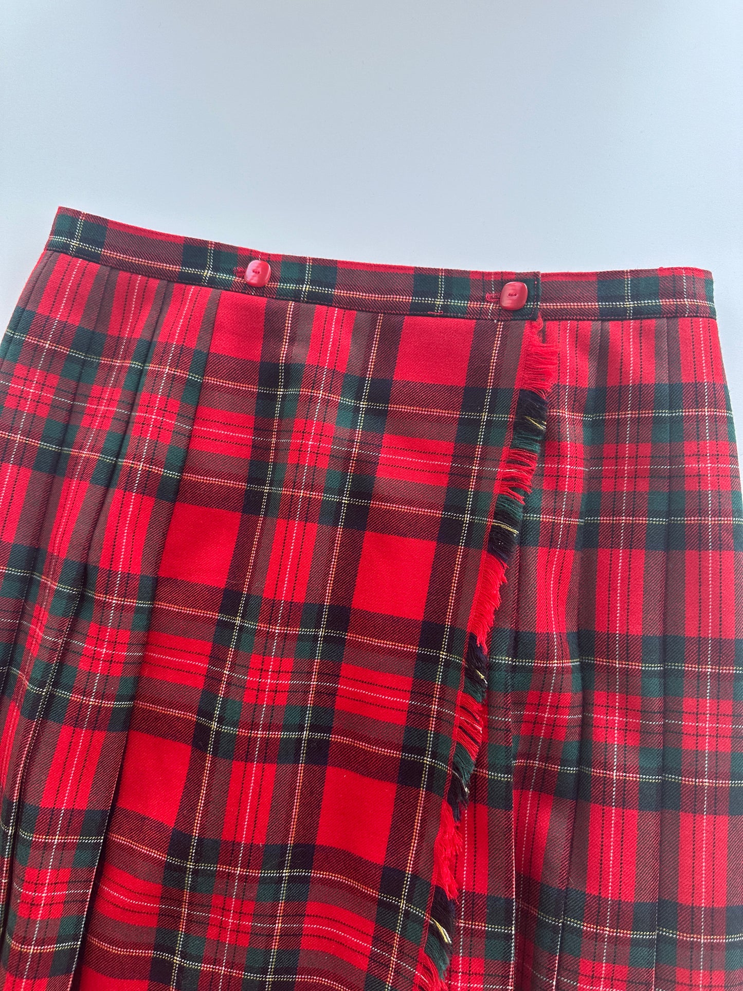 Tartan Wool Skirt • Size S/M