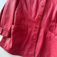 Red Leather Jacket • Size S/M