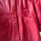 Red Leather Jacket • Size S/M