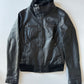 Leather Bomber Jacket • Size XS/S