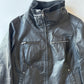 Leather Bomber Jacket • Size XS/S