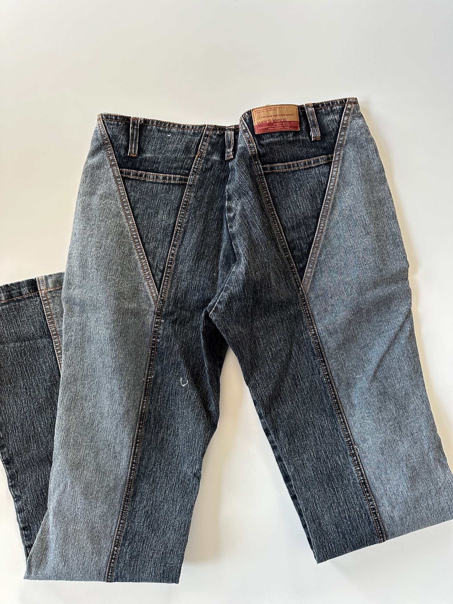 Patchwork Denim Flares • Size S