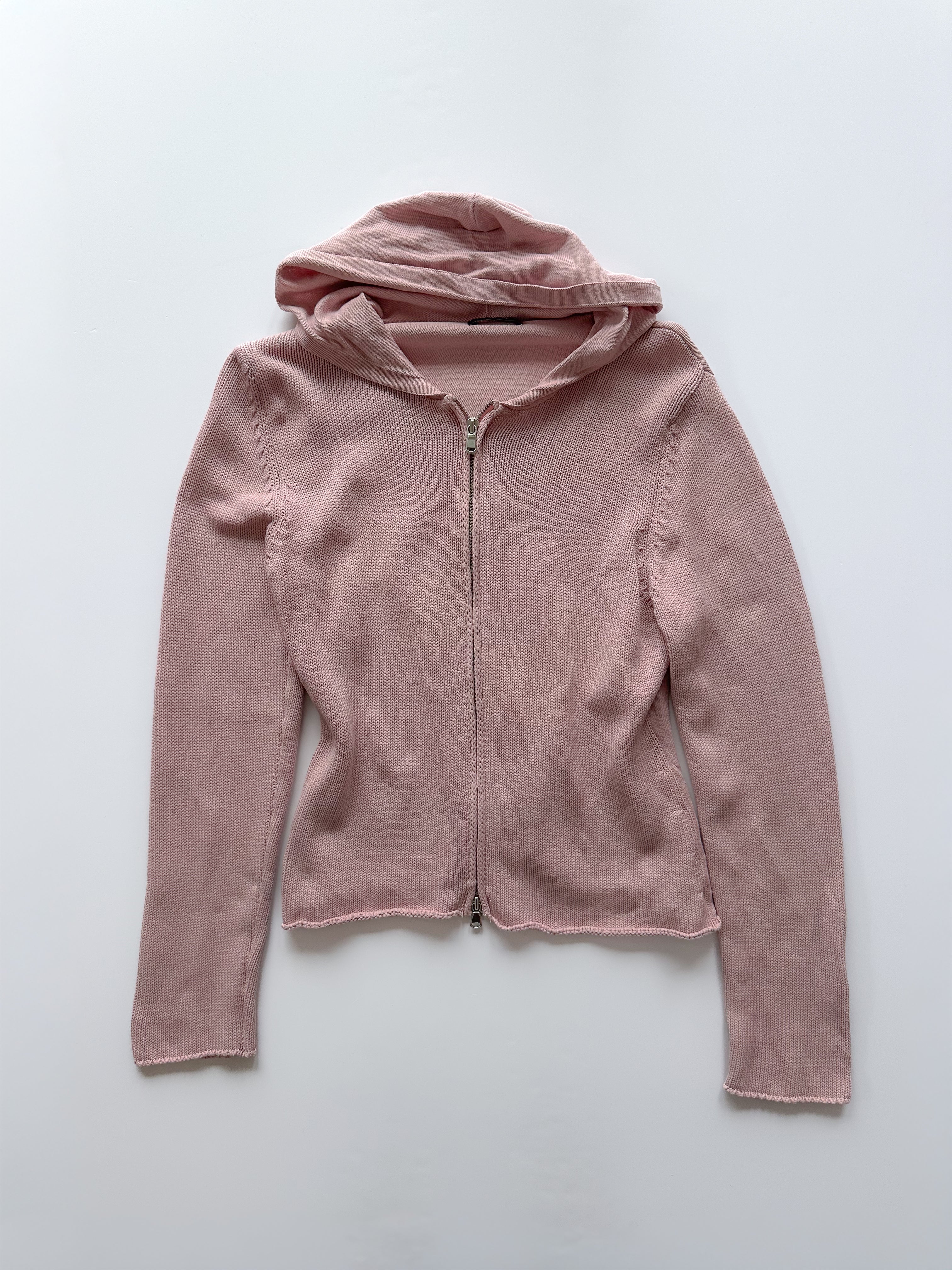 dual zip knit hoodie / size small