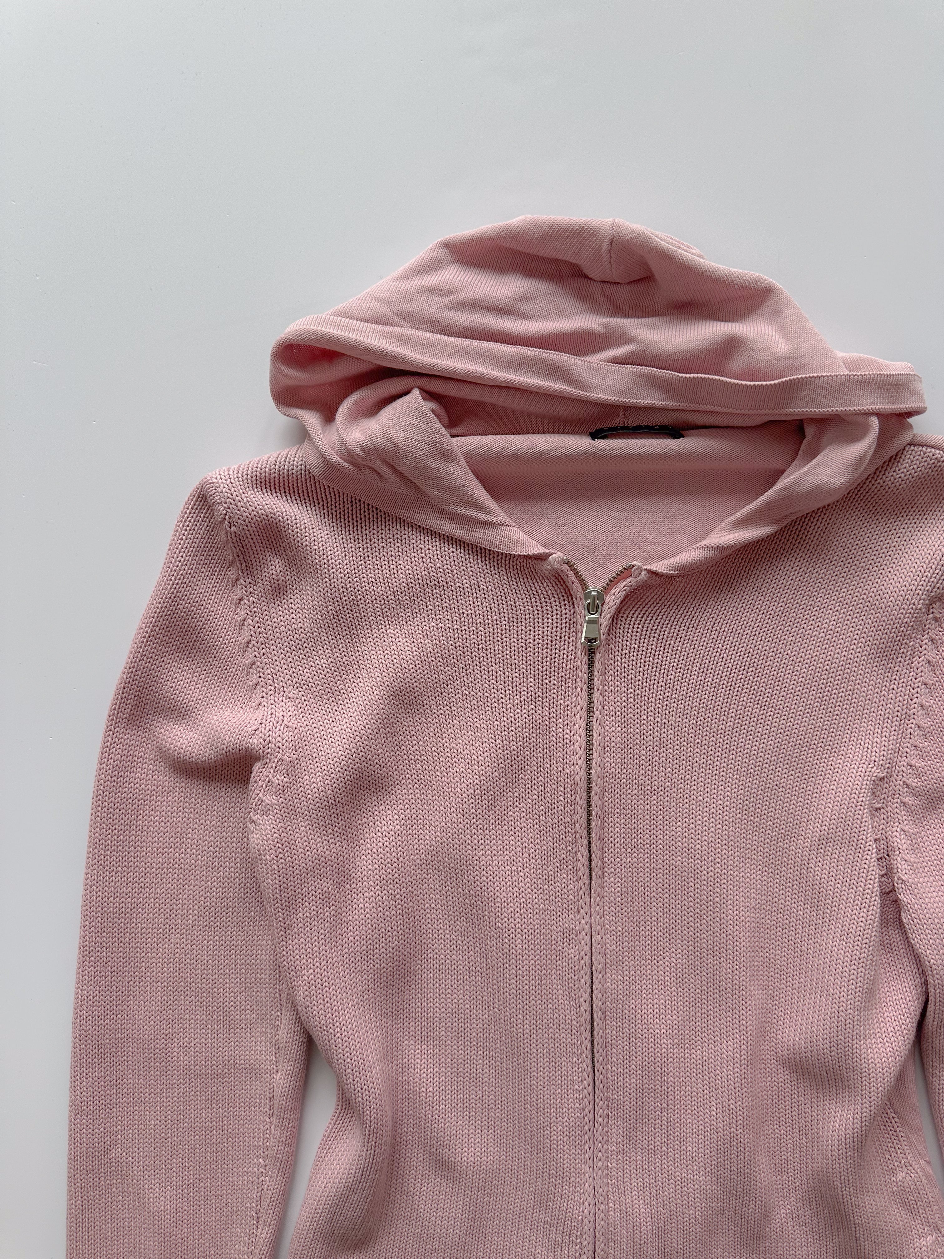 dual zip knit hoodie / size small