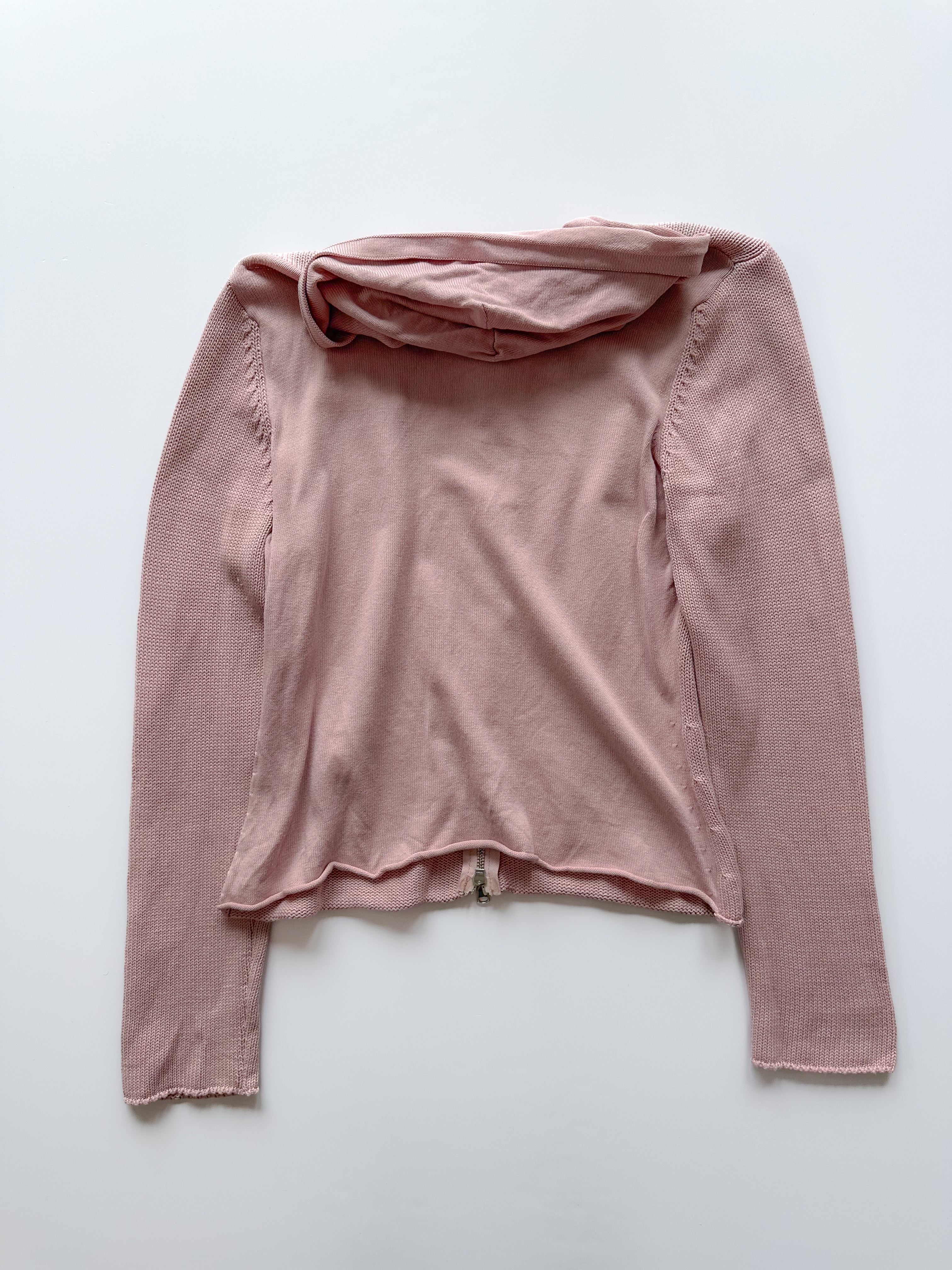 dual zip knit hoodie / size small