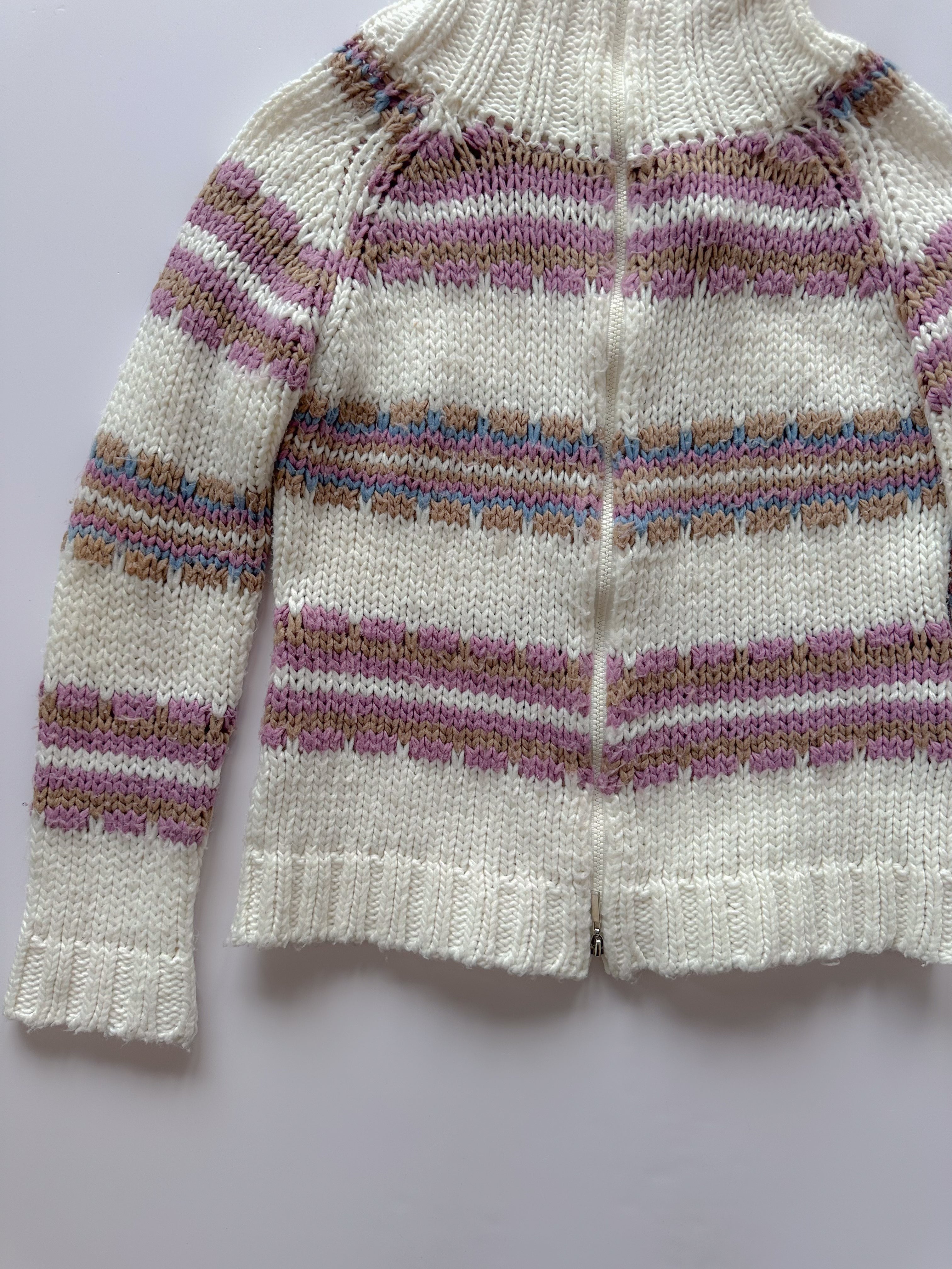 dual zip knit jumper / size small-medium