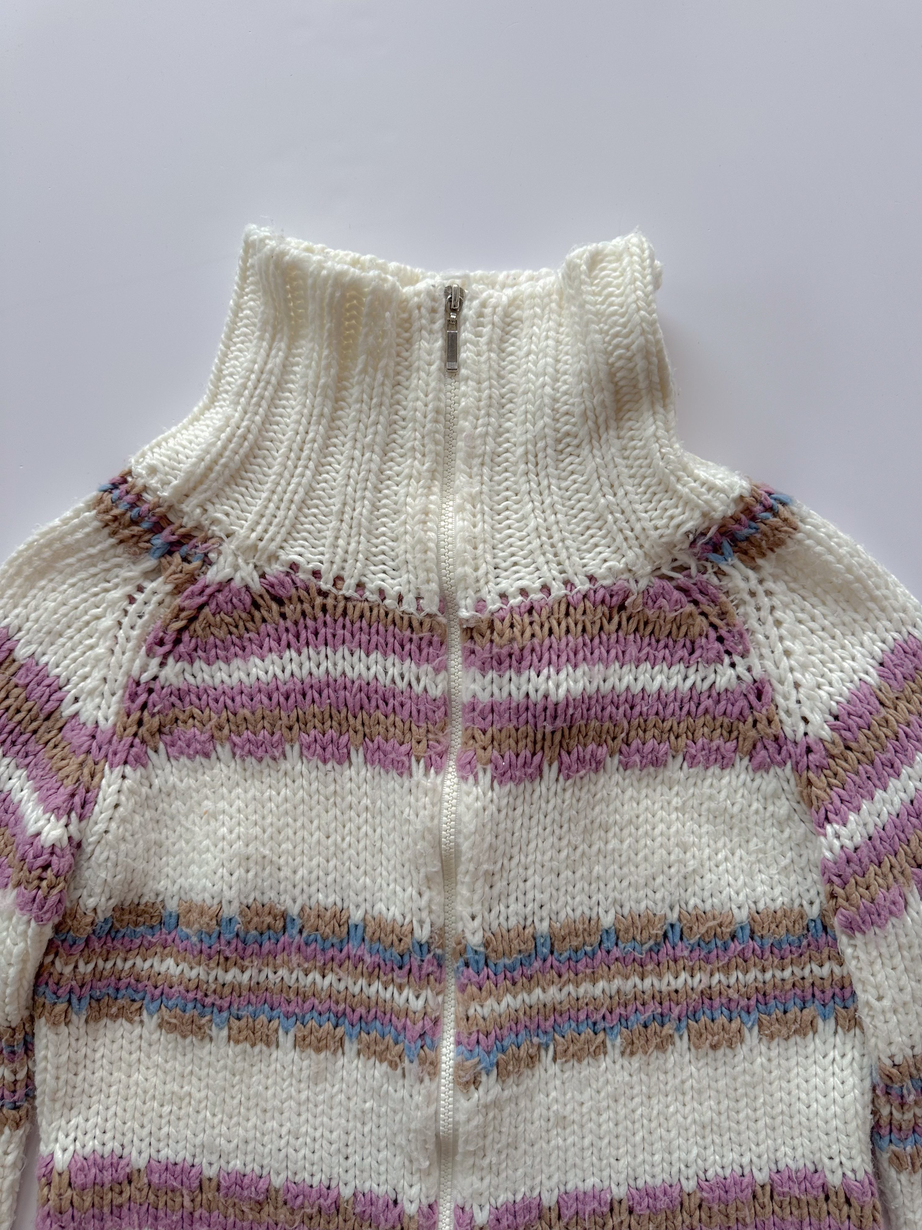 dual zip knit jumper / size small-medium