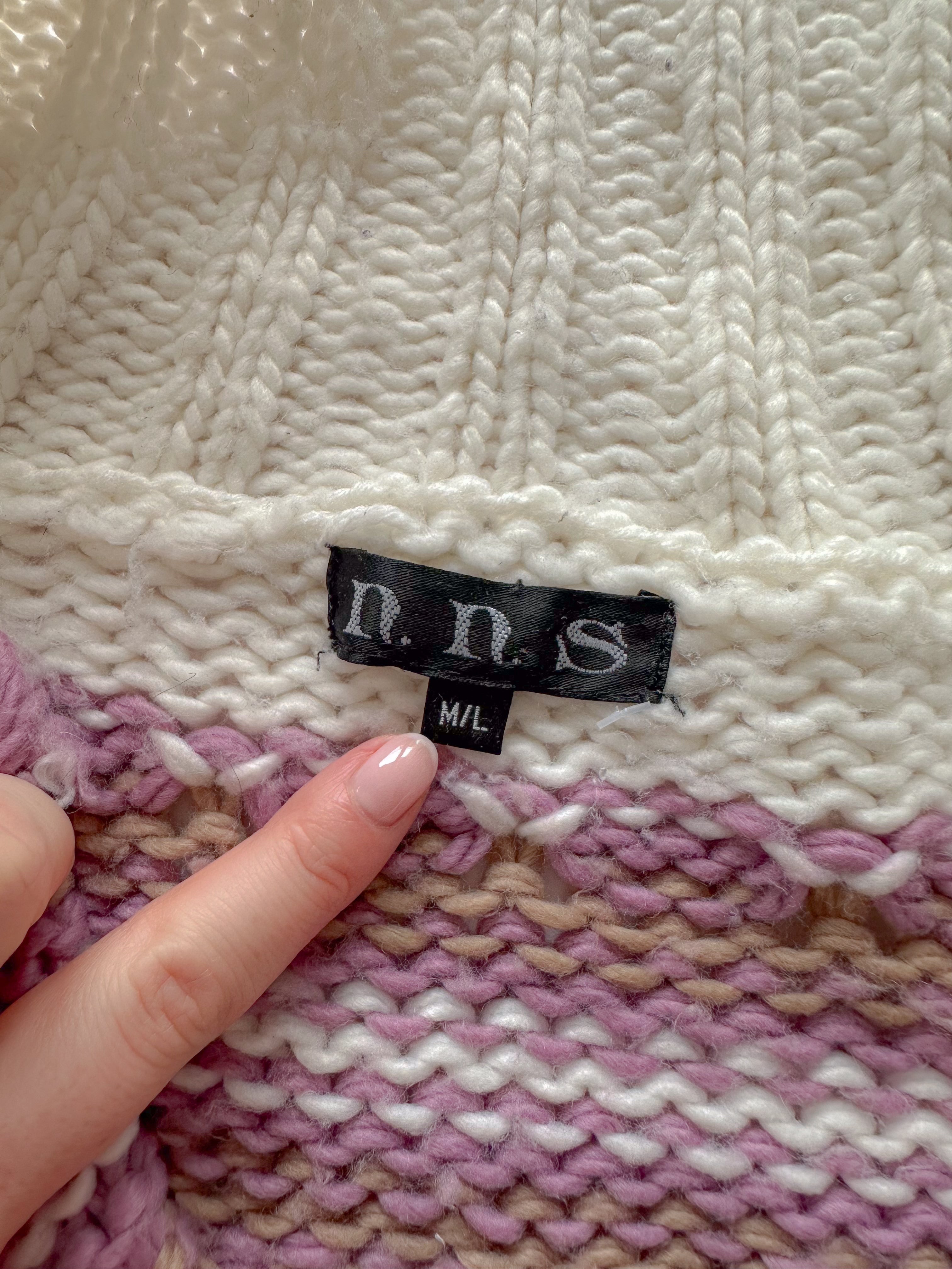 dual zip knit jumper / size small-medium