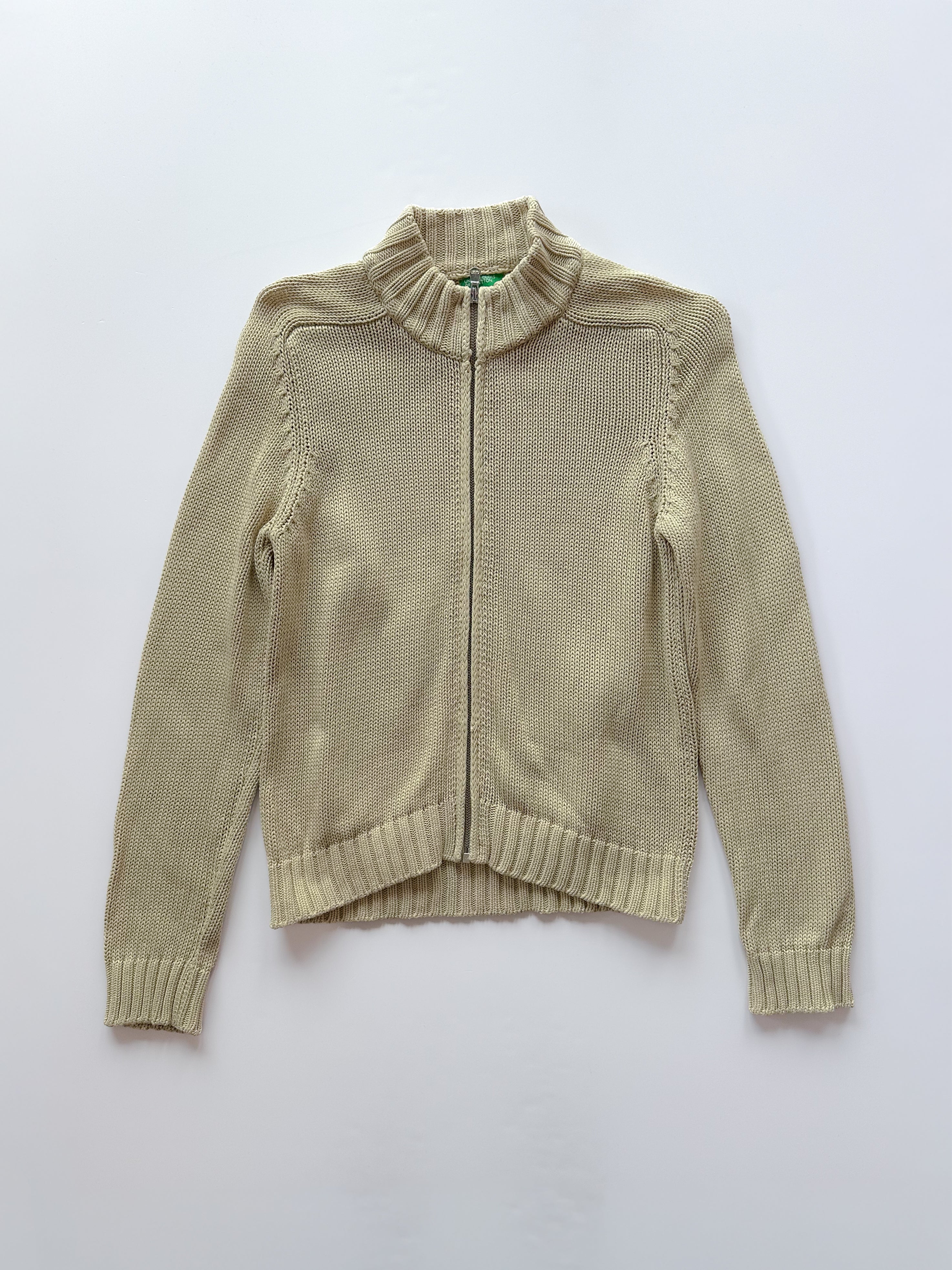 zip knit jumper / size small