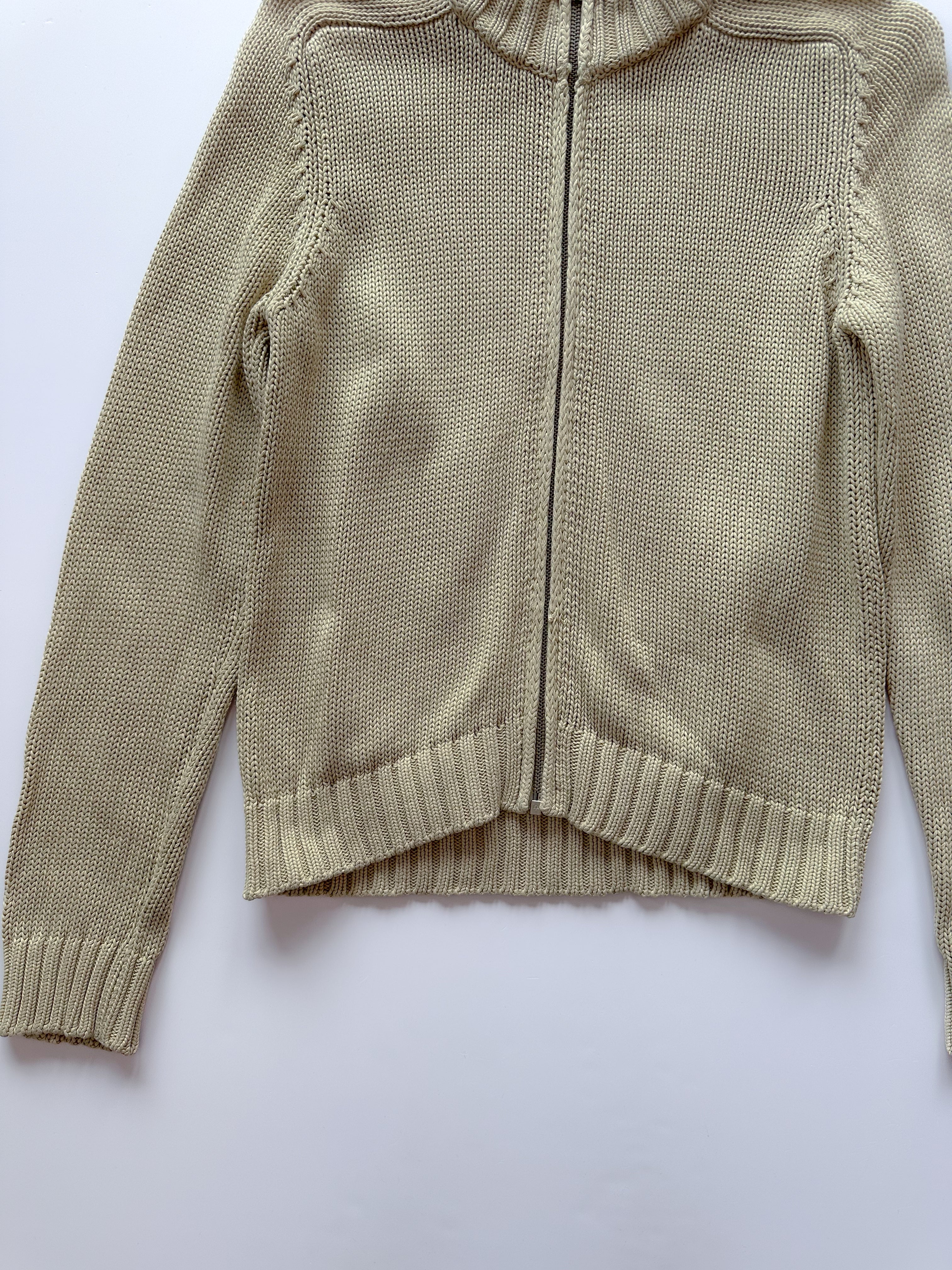 zip knit jumper / size small