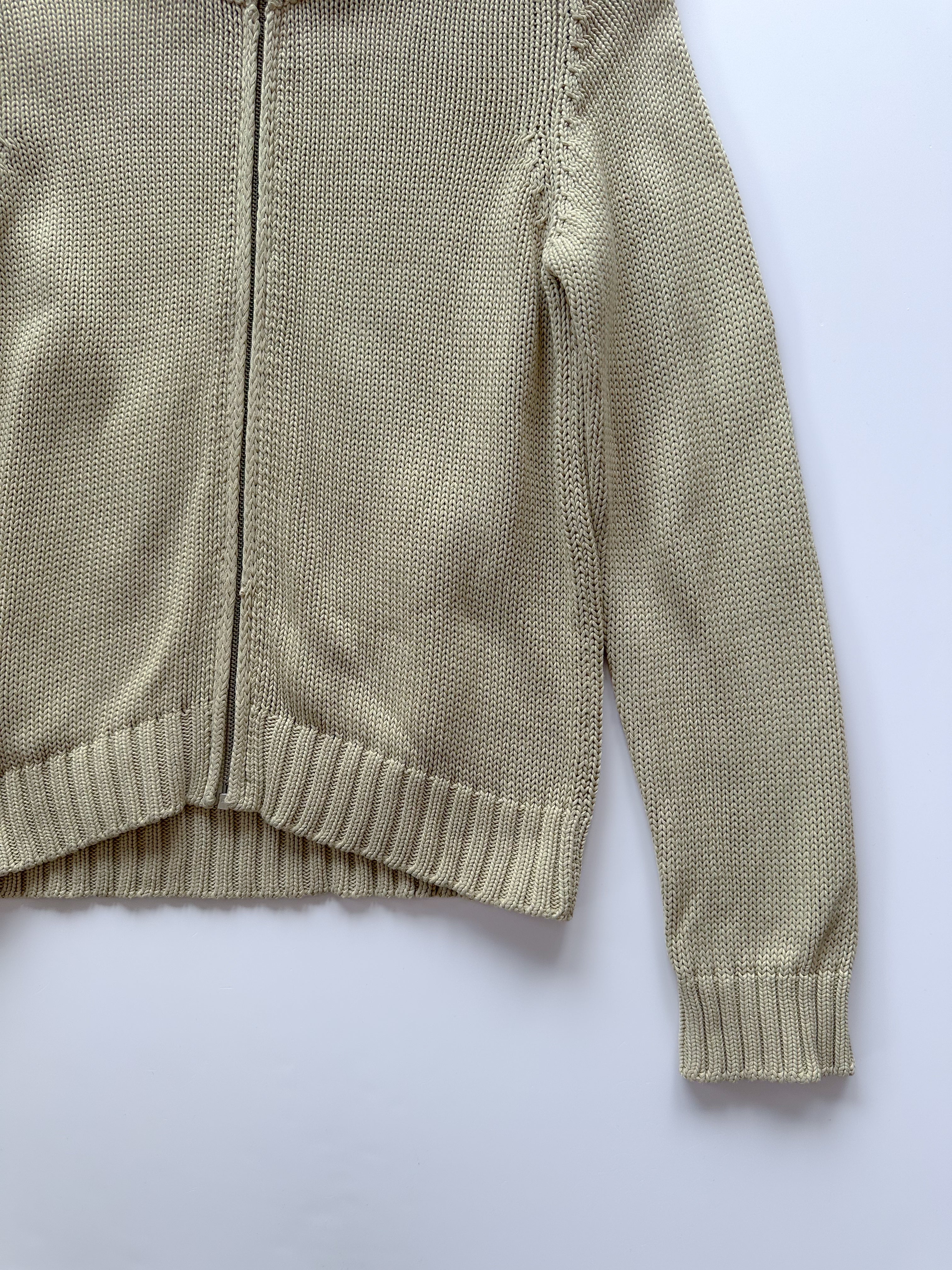 zip knit jumper / size small