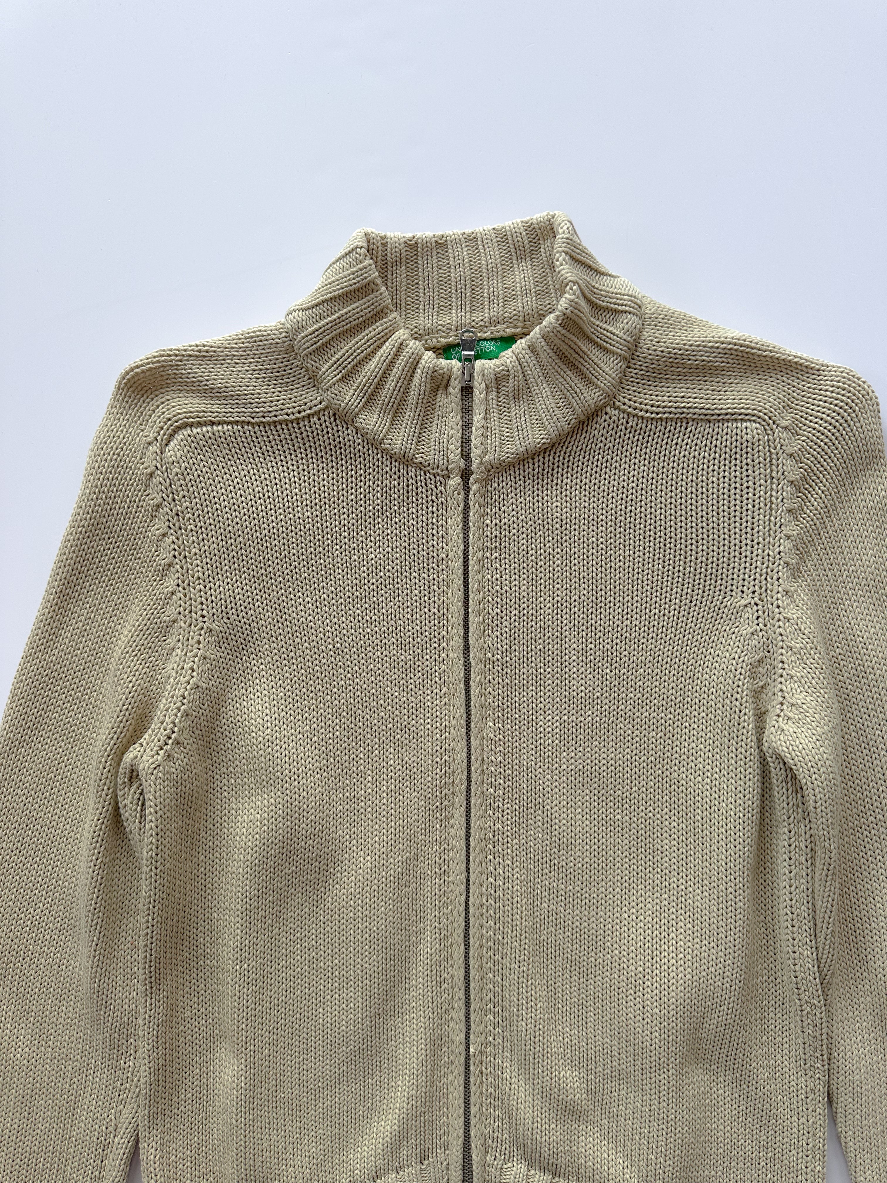 zip knit jumper / size small