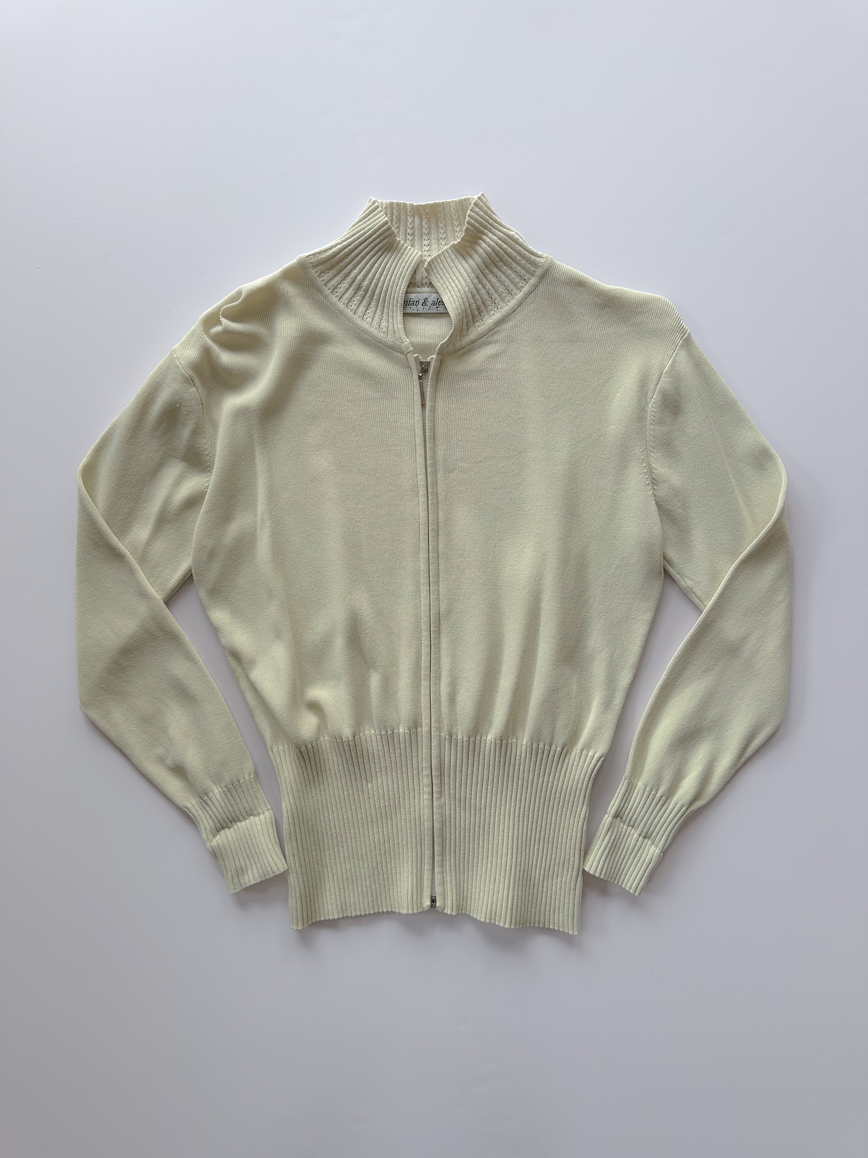 zip knit jumper / size small