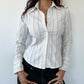 Morgan Fitted Pinstripe Shirt ⋆ Size XS/S