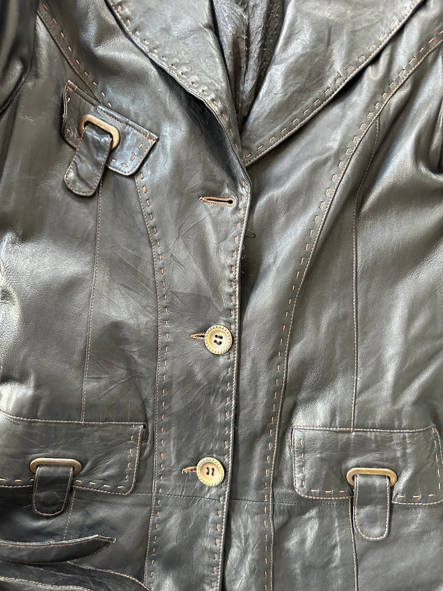 Leather Jacket • Size M