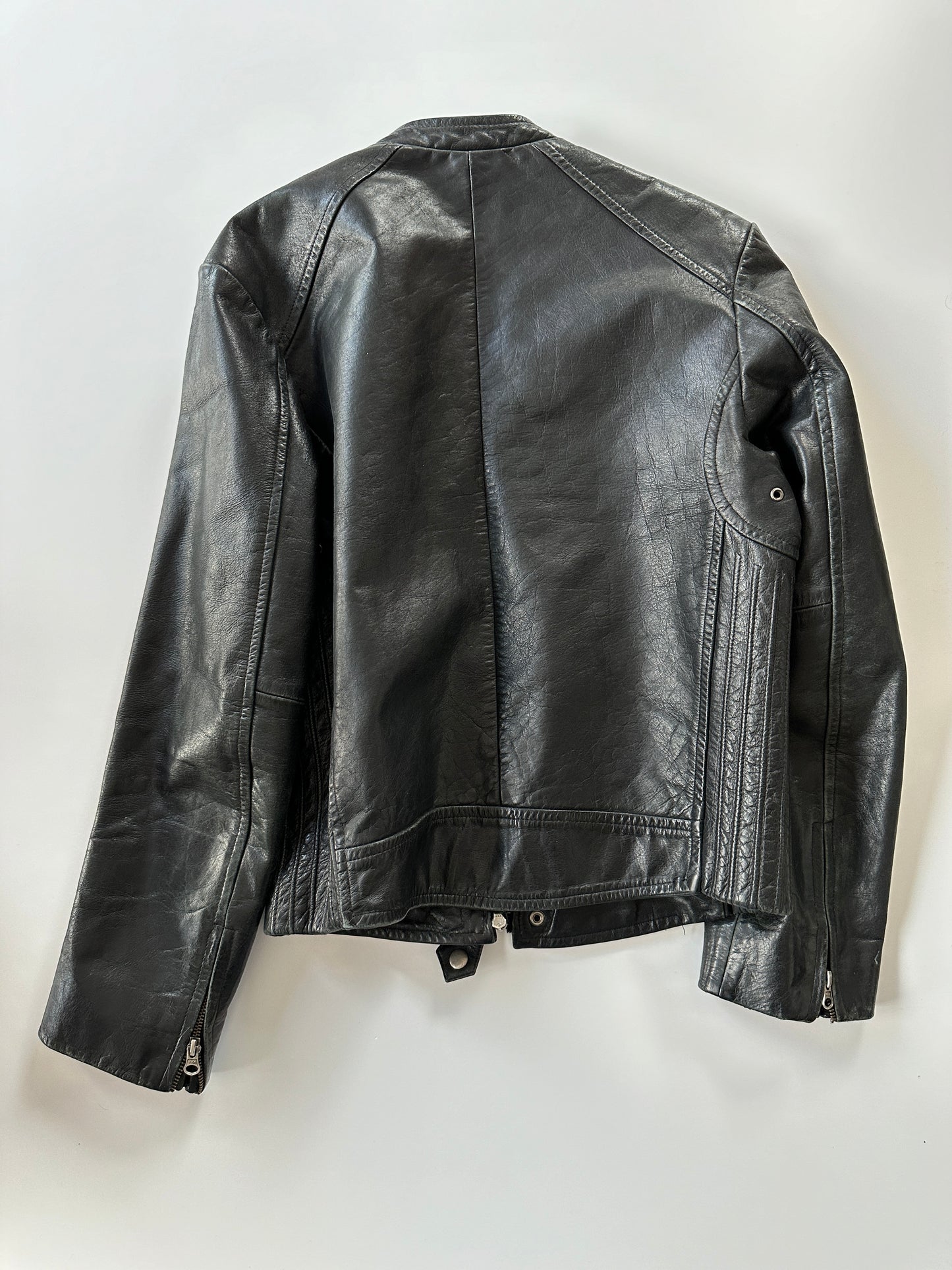 Leather Bomber Jacket • Size S