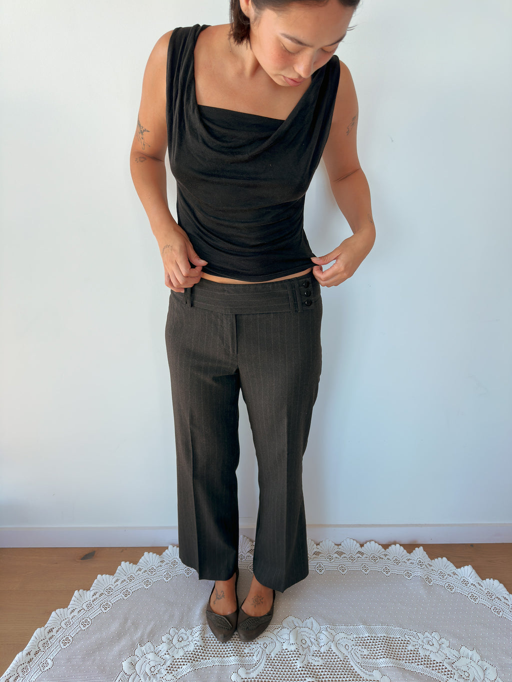 low rise office pants — size XS-S