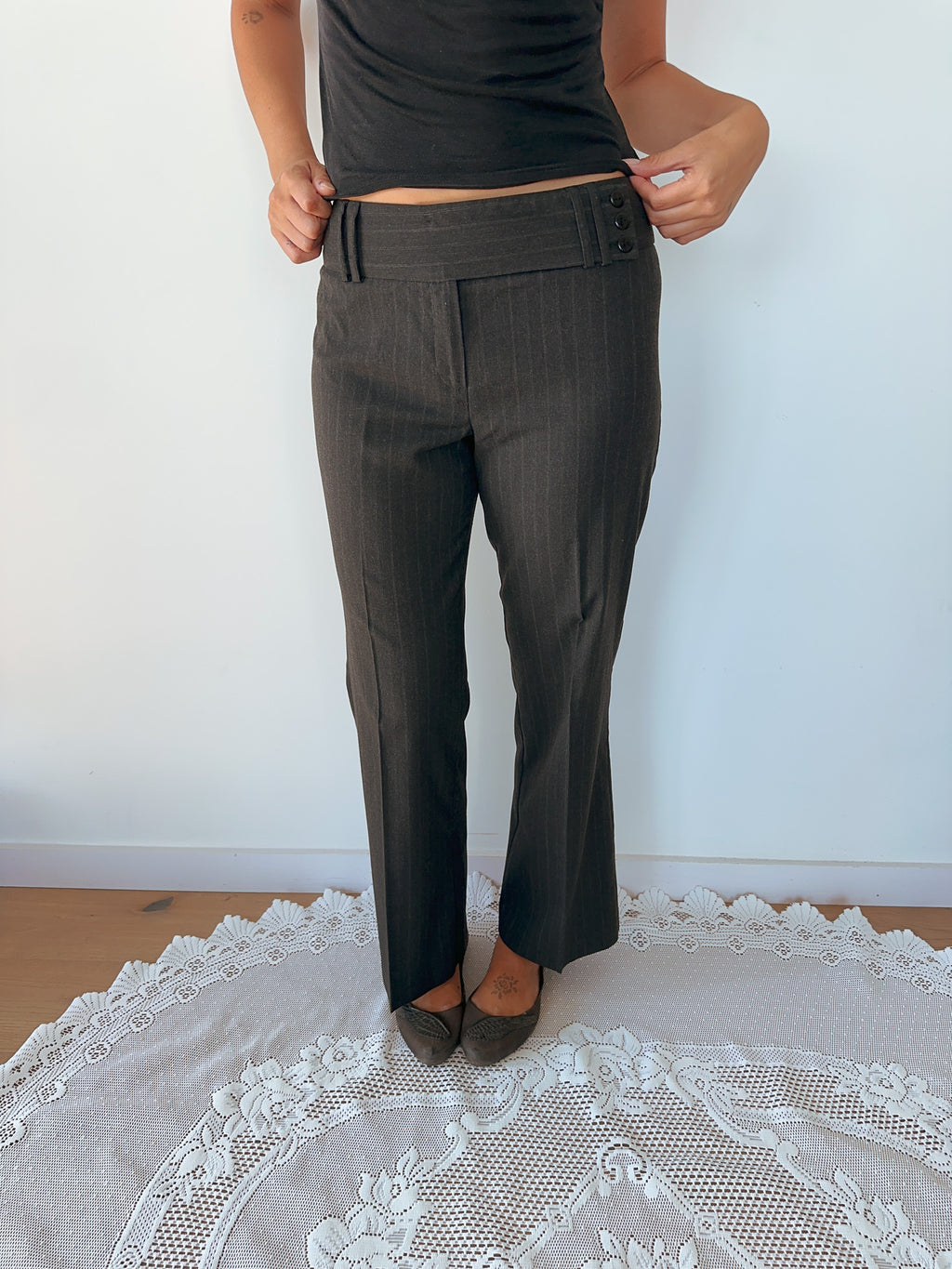 low rise office pants — size XS-S