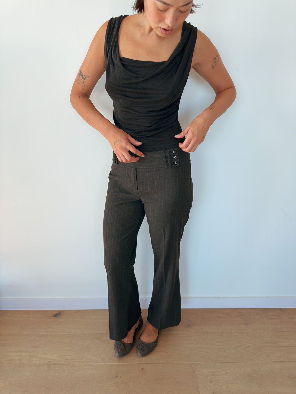 low rise office pants — size XS-S