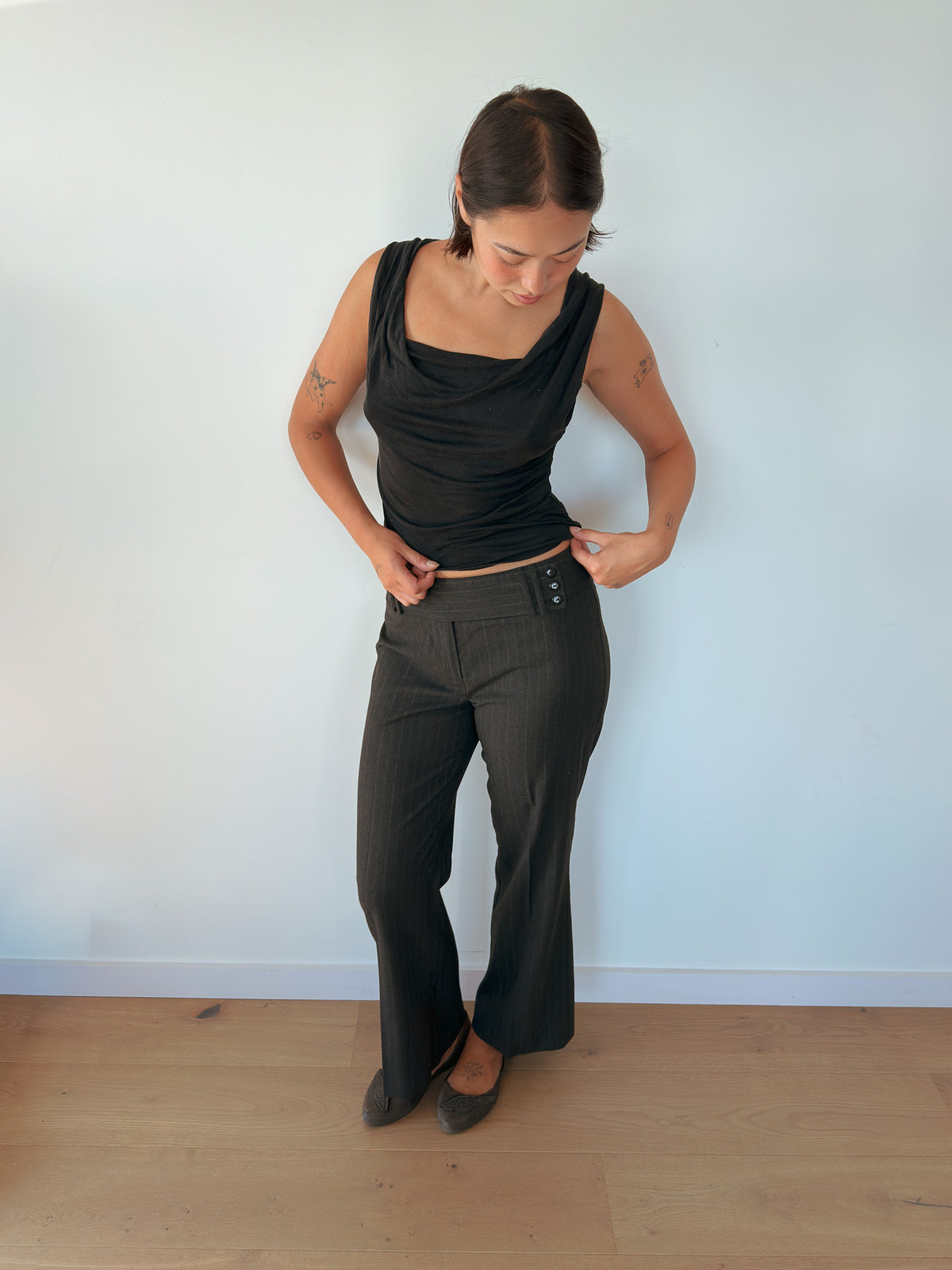 low rise office pants — size XS-S