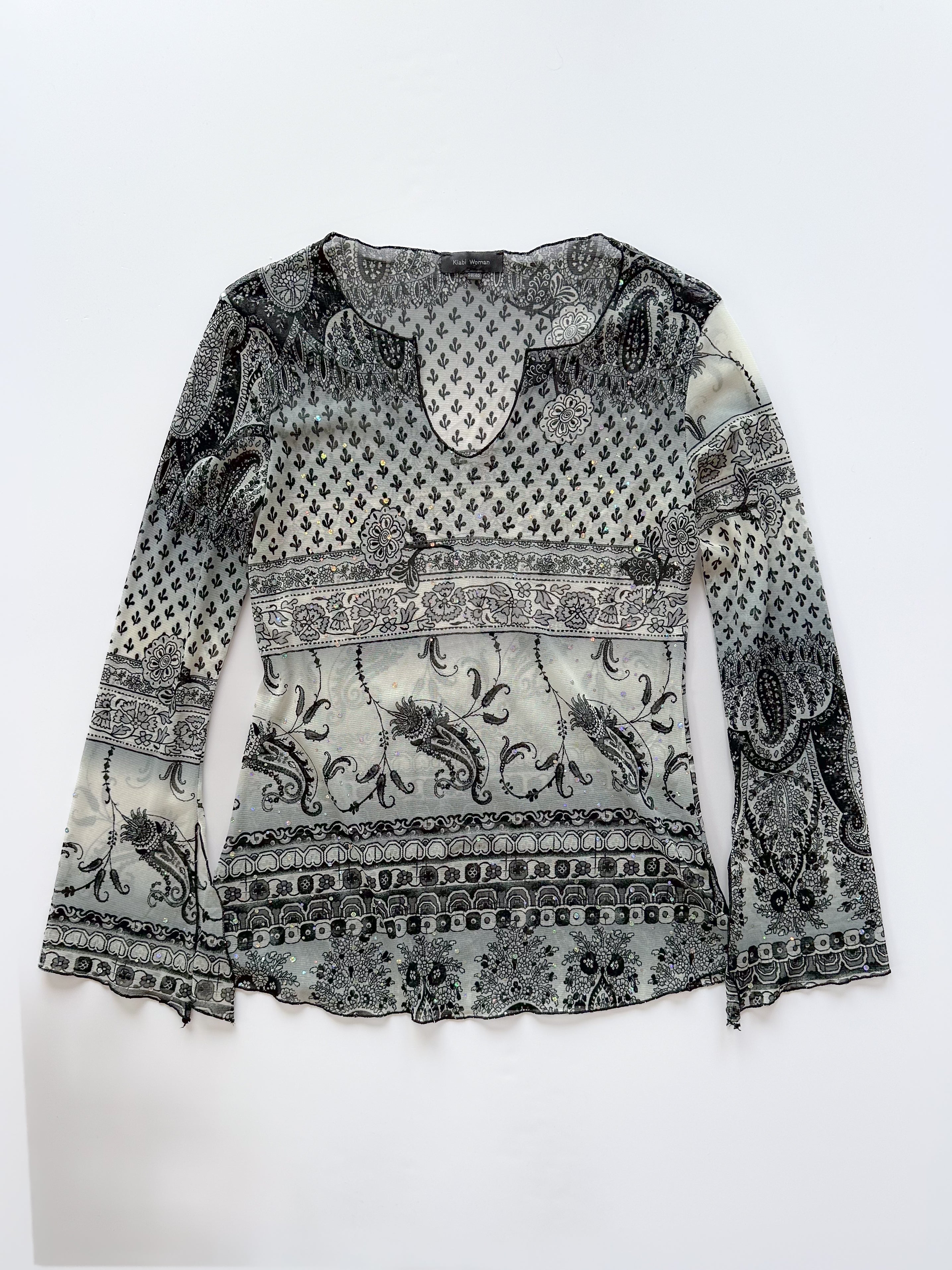 mesh tunic top / size medium