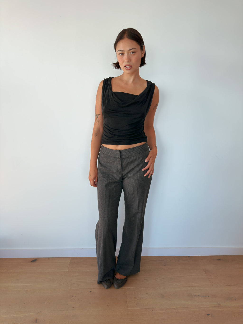 low rise office pants — size XS-S
