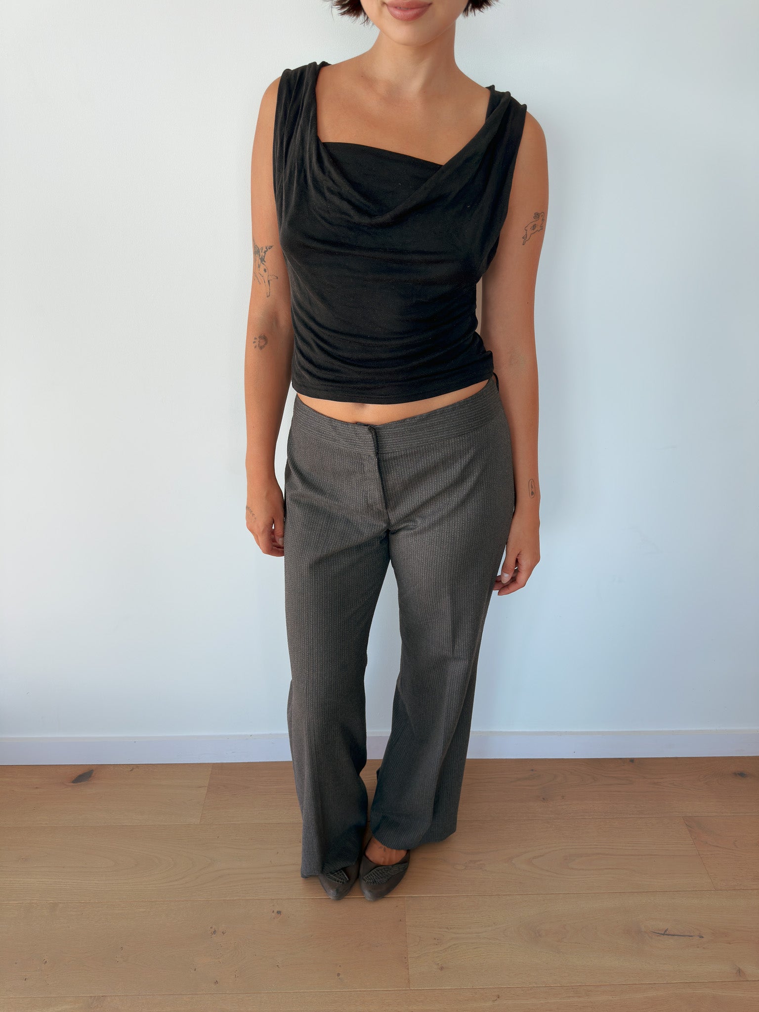 low rise office pants — size XS-S