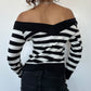 Off Shoulder Stripe Knit ⋆ Size S