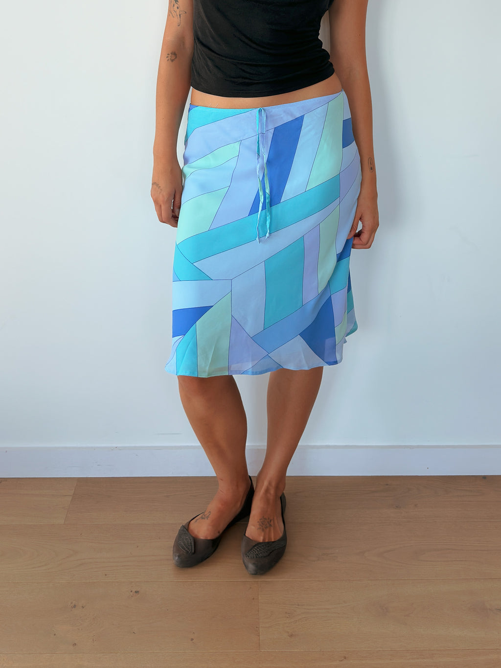 low rise midi skirt — size S