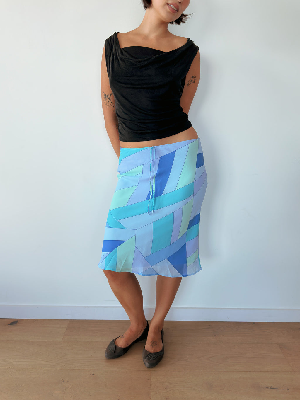 low rise midi skirt — size S