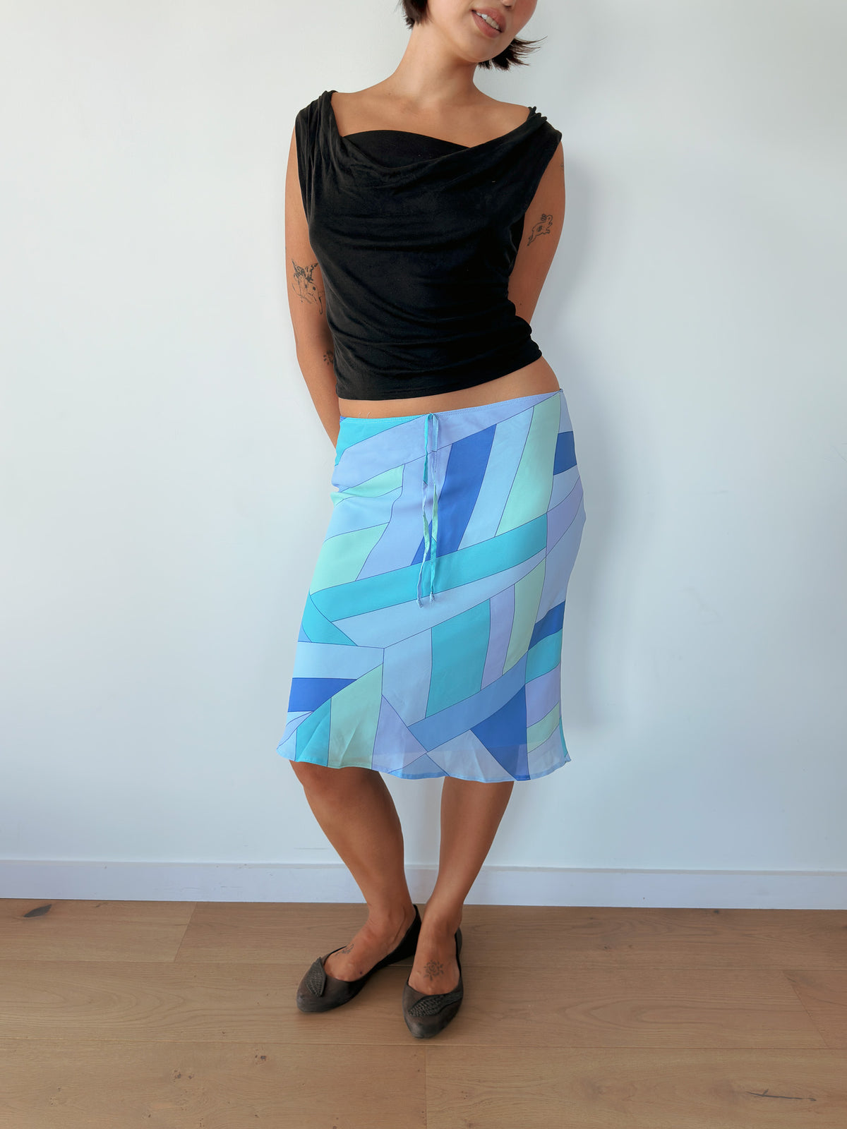 low rise midi skirt — size S