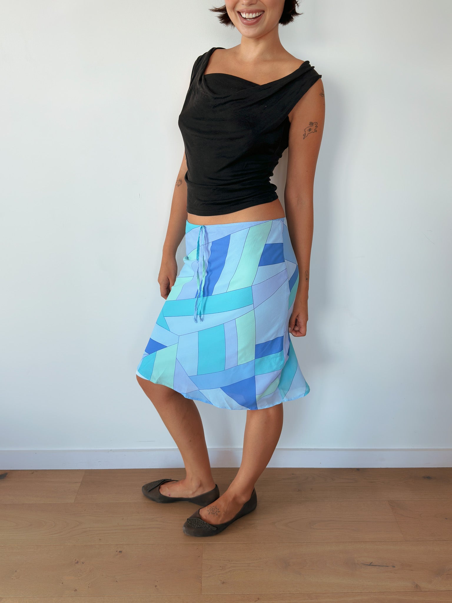 low rise midi skirt — size S