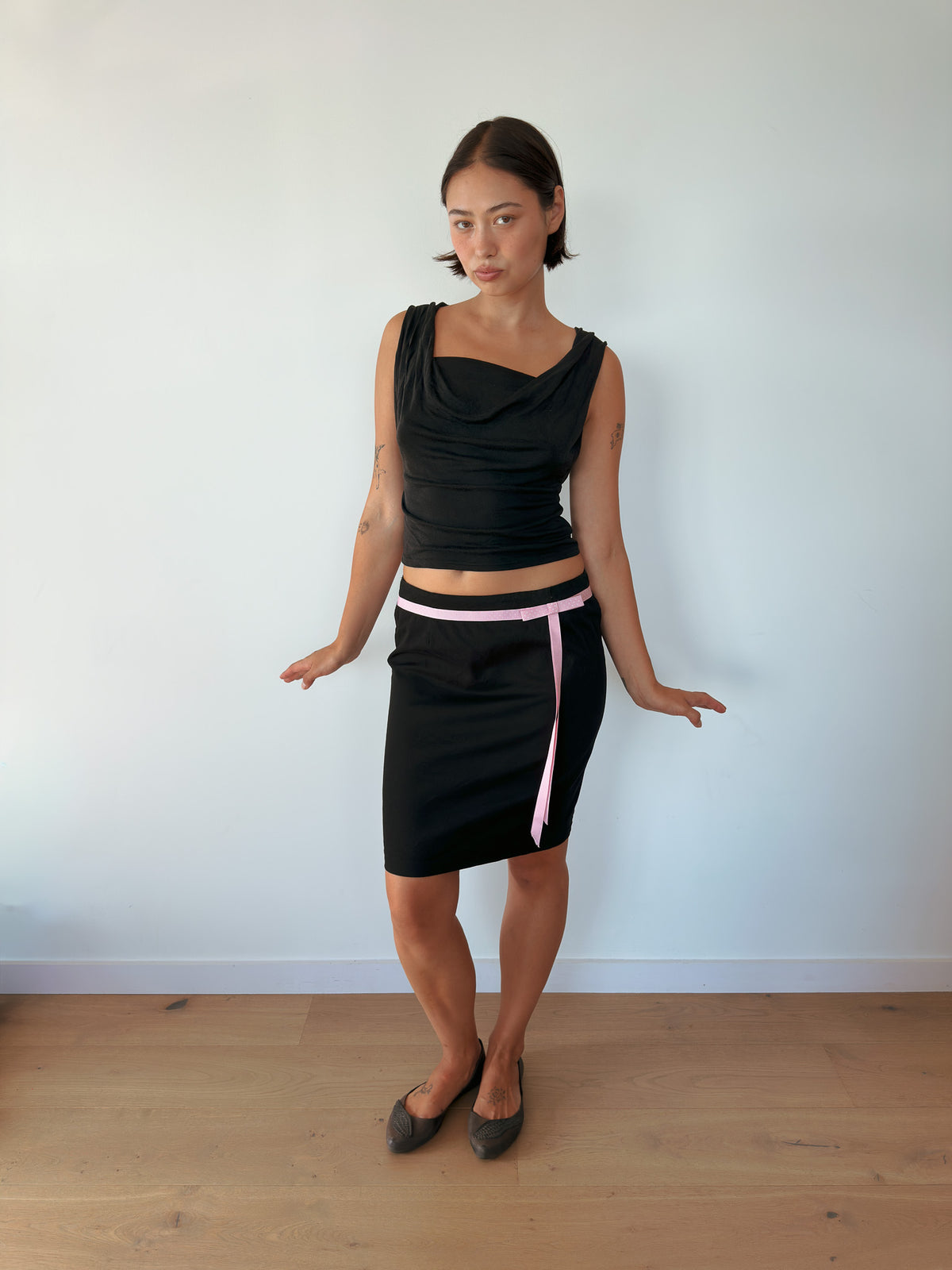 low rise midi skirt — size XS