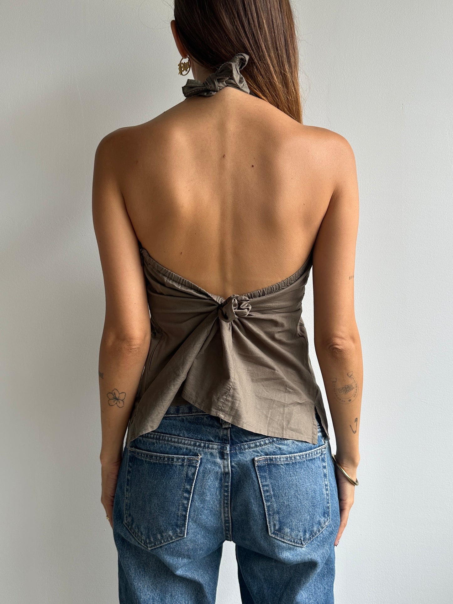 Beaded Halter Top - Size M/L