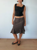 polka dot skirt — size XS-S