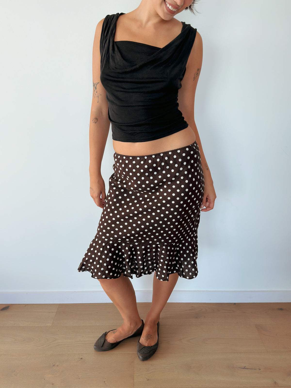 polka dot skirt — size XS-S