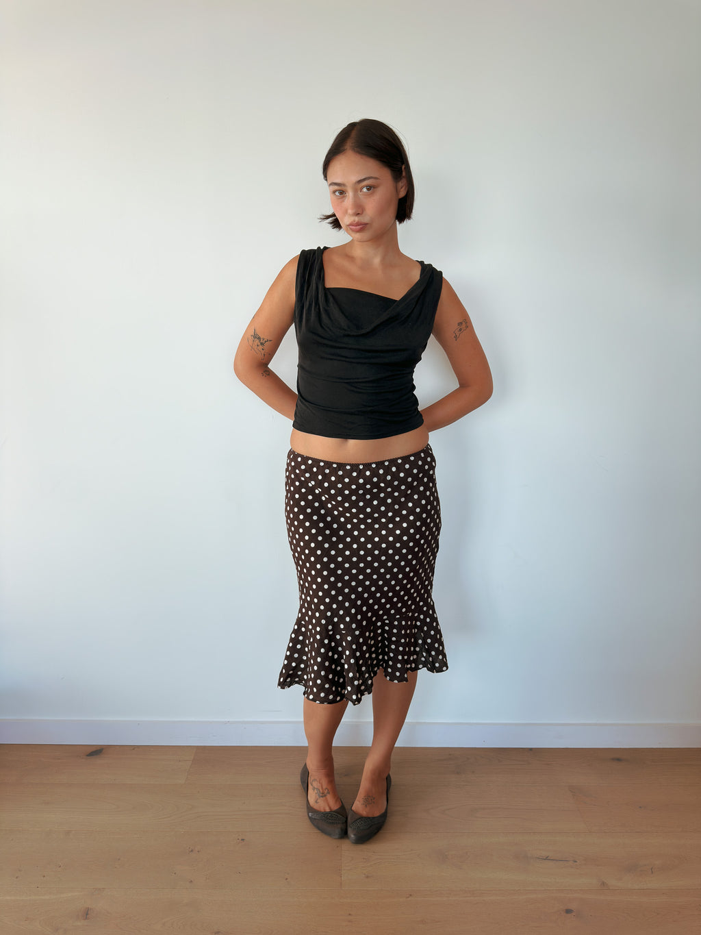 polka dot skirt — size XS-S